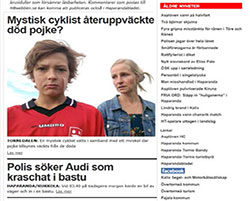 Fejkad cykelnyhet på hbwebben.se